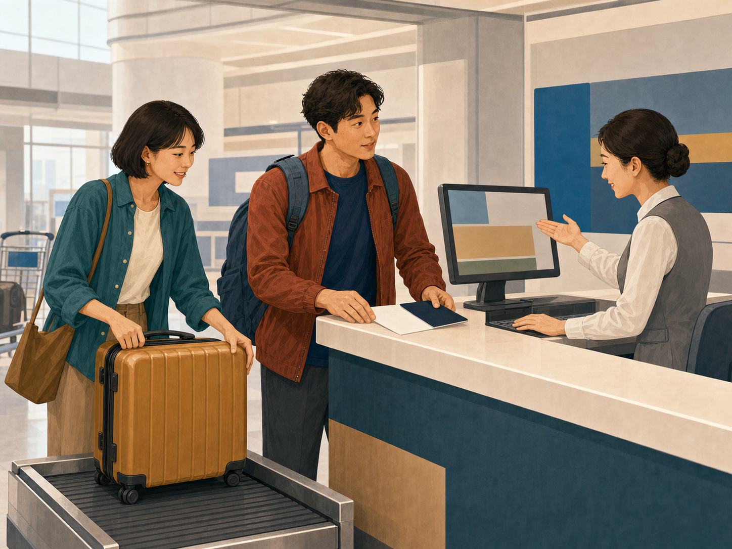 Carlos 與嘉怡:退房、回程報到與旅程結束