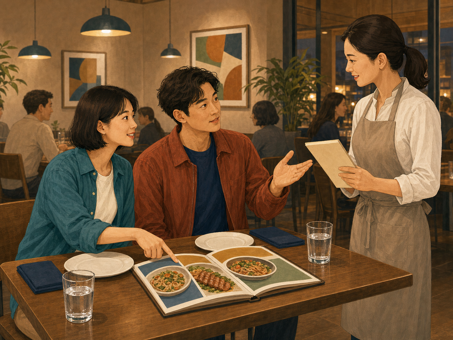 Carlos 與嘉怡:餐廳訂位、點餐及付款
