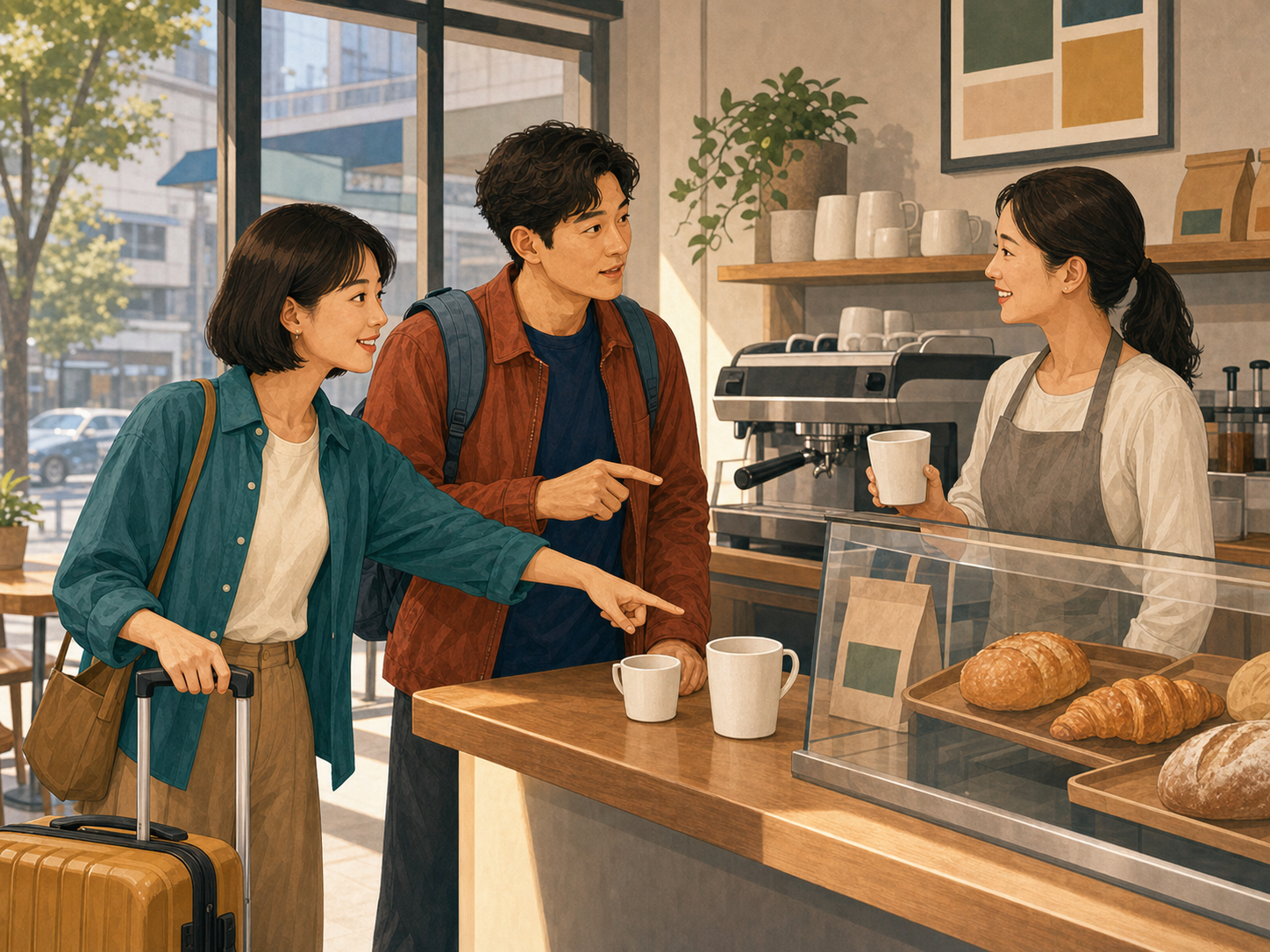 Carlos 與嘉怡:咖啡店與簡單早餐